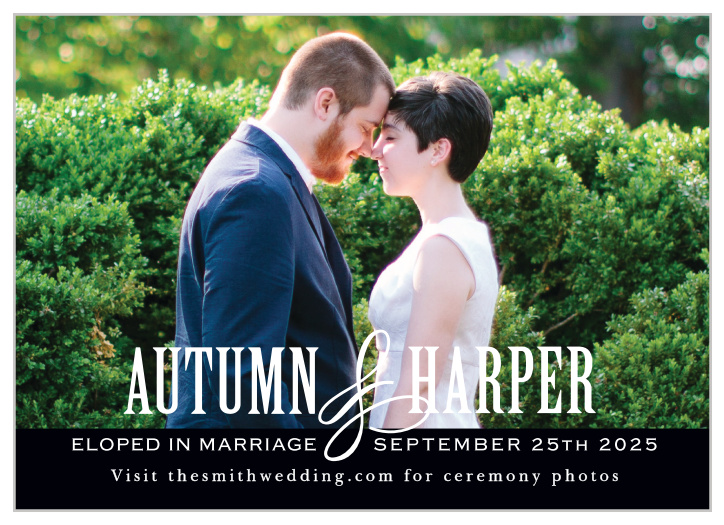 Antique Elegance Wedding Announcement  is a simple yet tasteful way to share your wedding day with all of your friends and family.