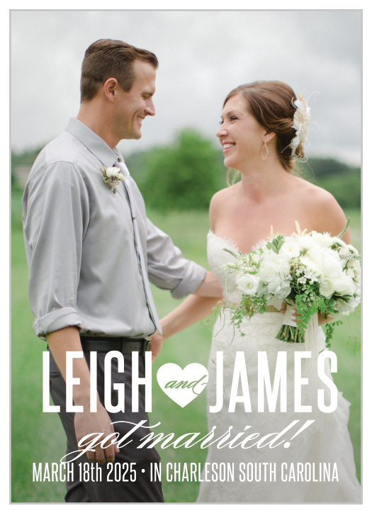 New Love Wedding Announcement is an elegant and fun way to share the news of your marriage.