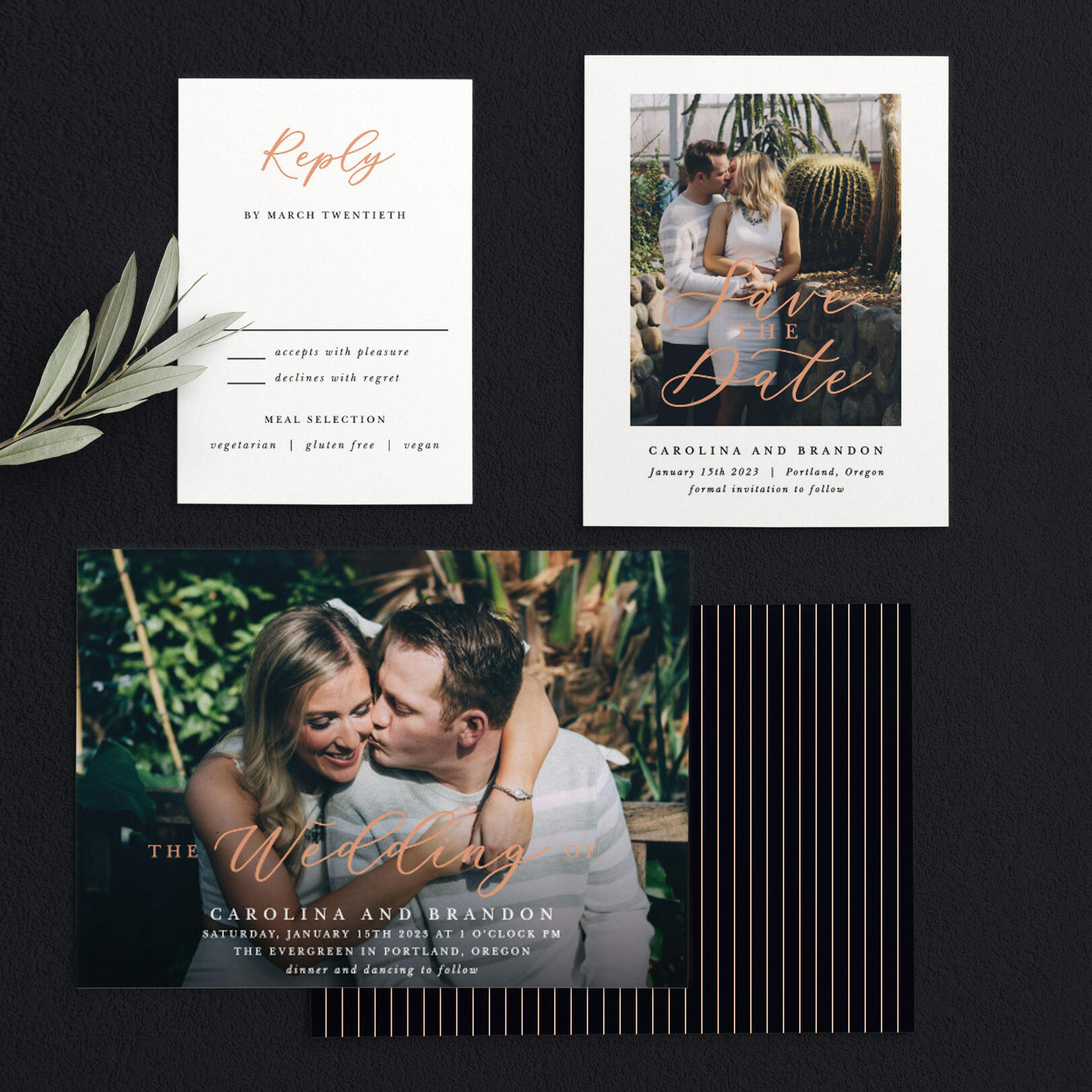 Fading Photo Save the Date Cards by Basic Invite