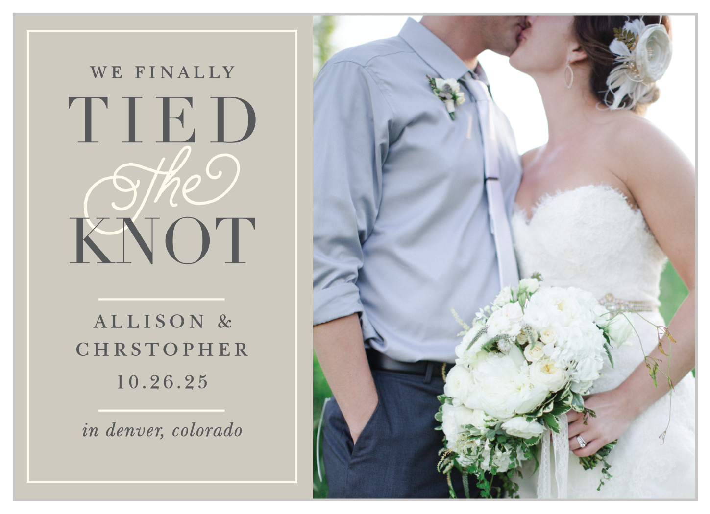 Classic Border Wedding Announcements by Basic Invite
