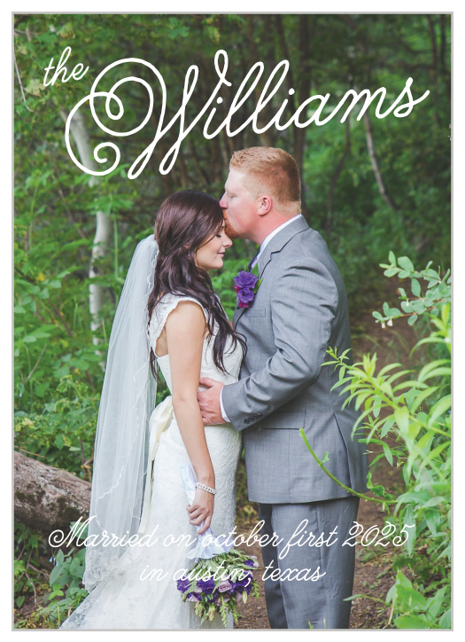 Wedding Announcements Just Married Designs by Basic Invite