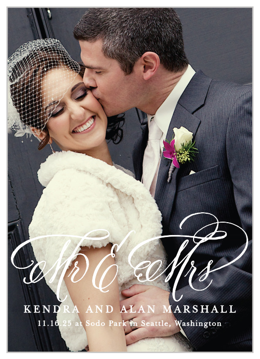 Mr. and Mrs. Wedding Announcement