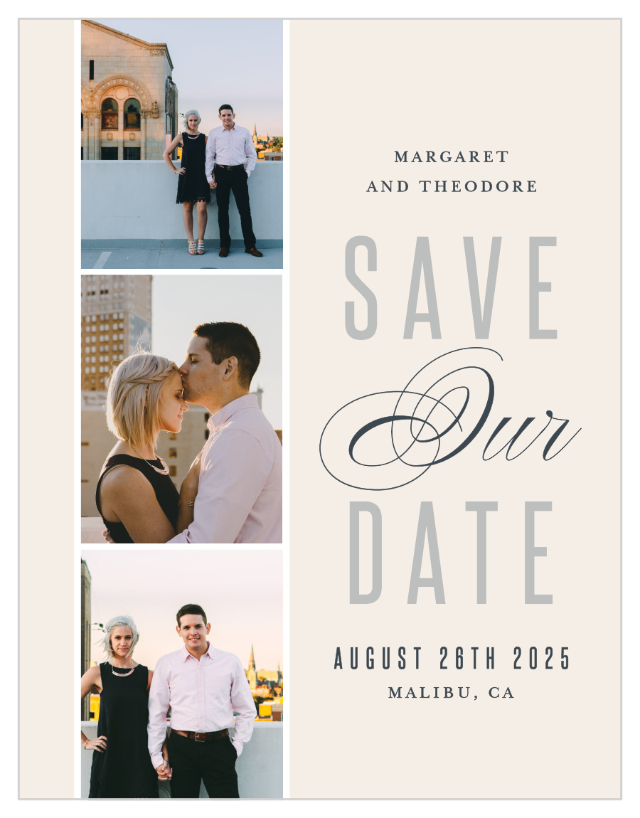 Traditionally Formal Save the Date Cards