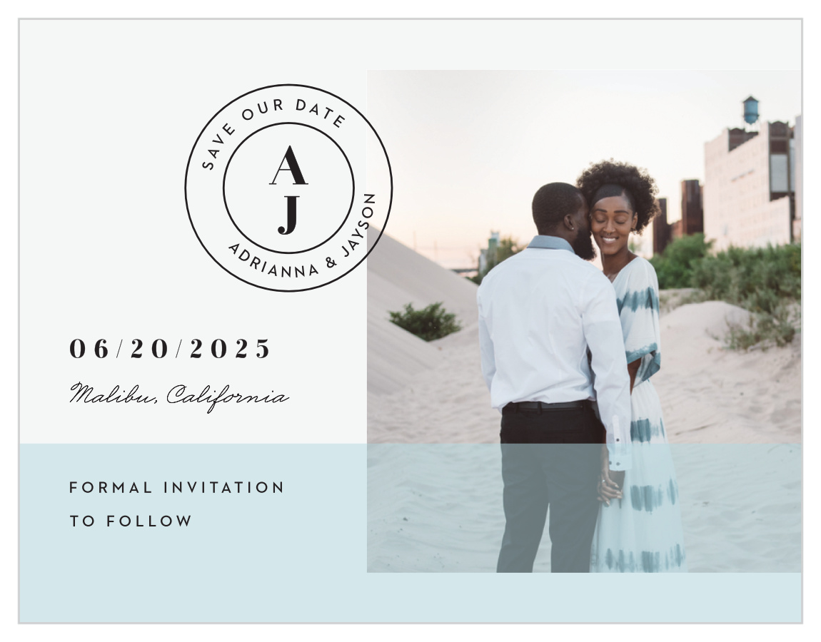 Sheer Stripe Save the Date Cards
