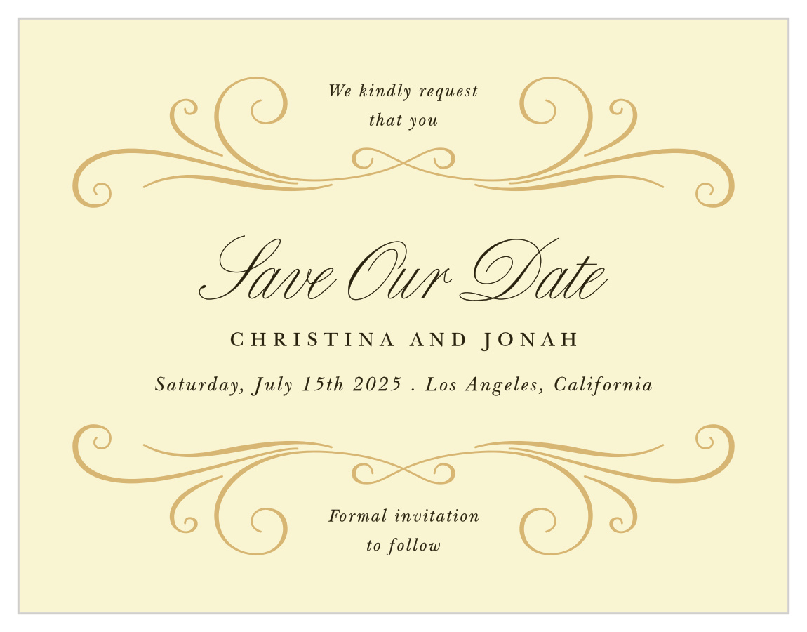 Old World Vintage Save the Date Cards