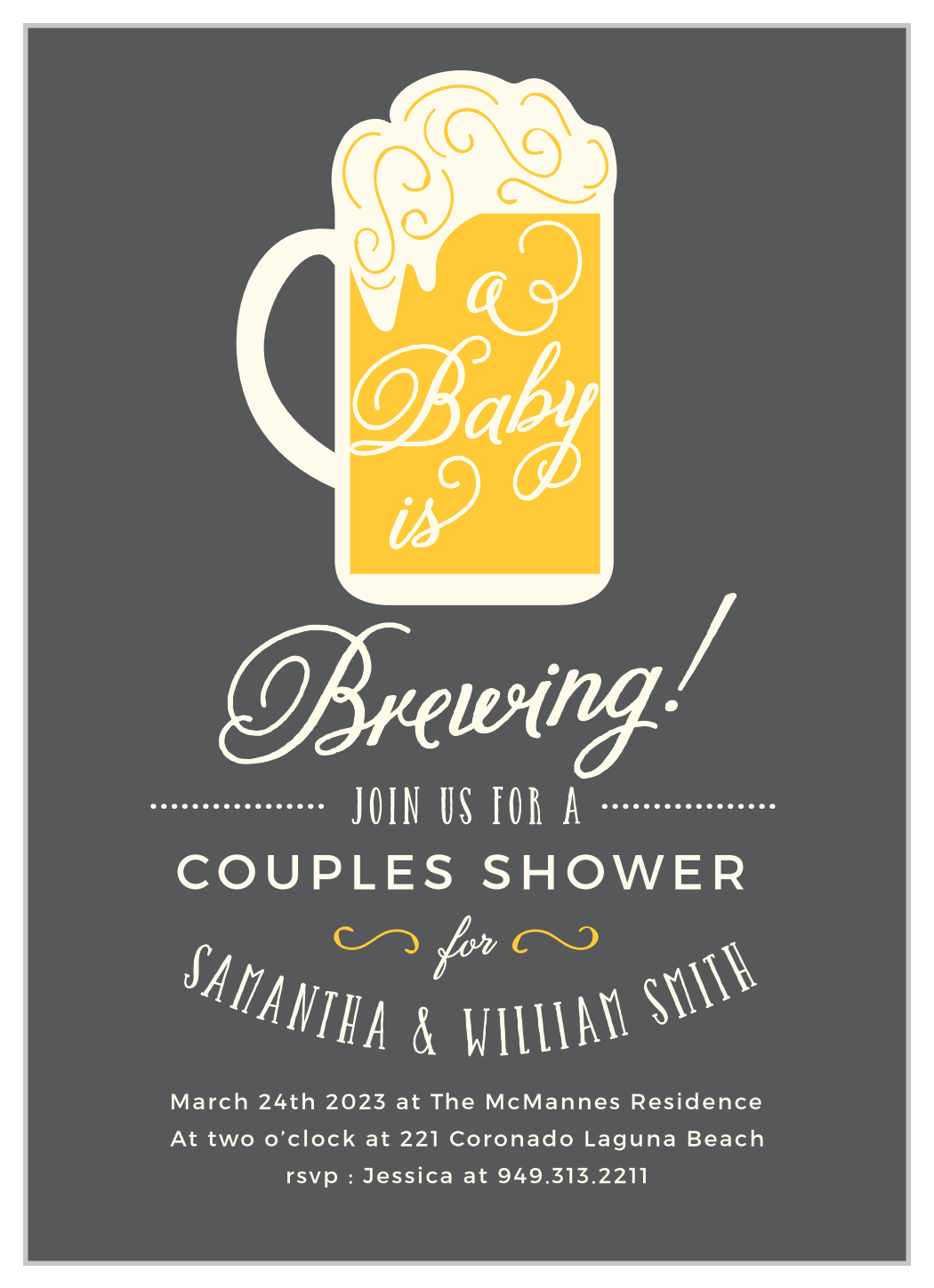 Baby Brewing Baby Shower Invitations