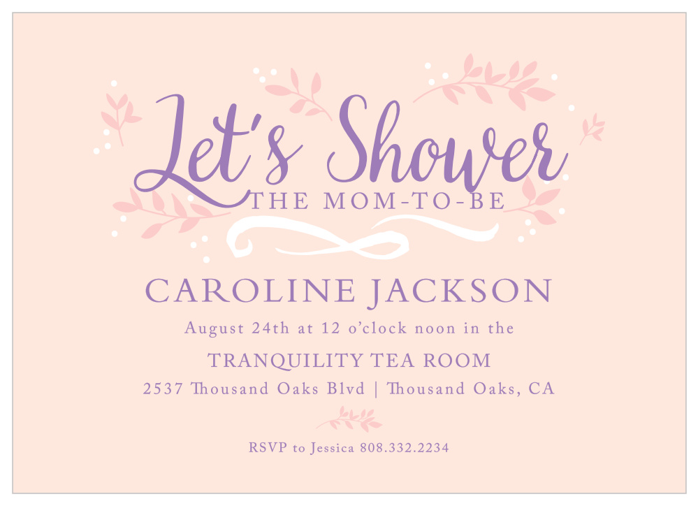 Vintage Vines Baby Shower Invitations