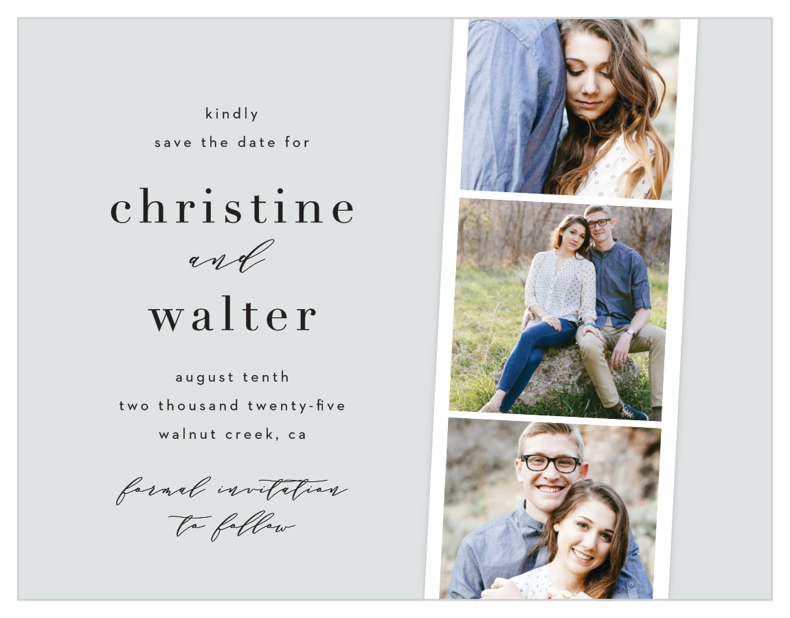 Cascading Photo Save the Date Cards