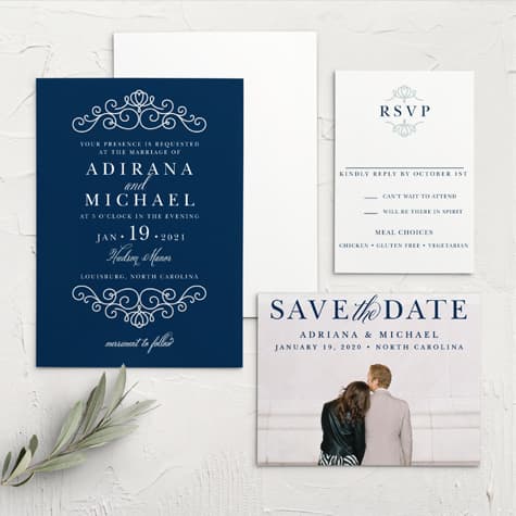 Royal Scrolls Wedding Invitations