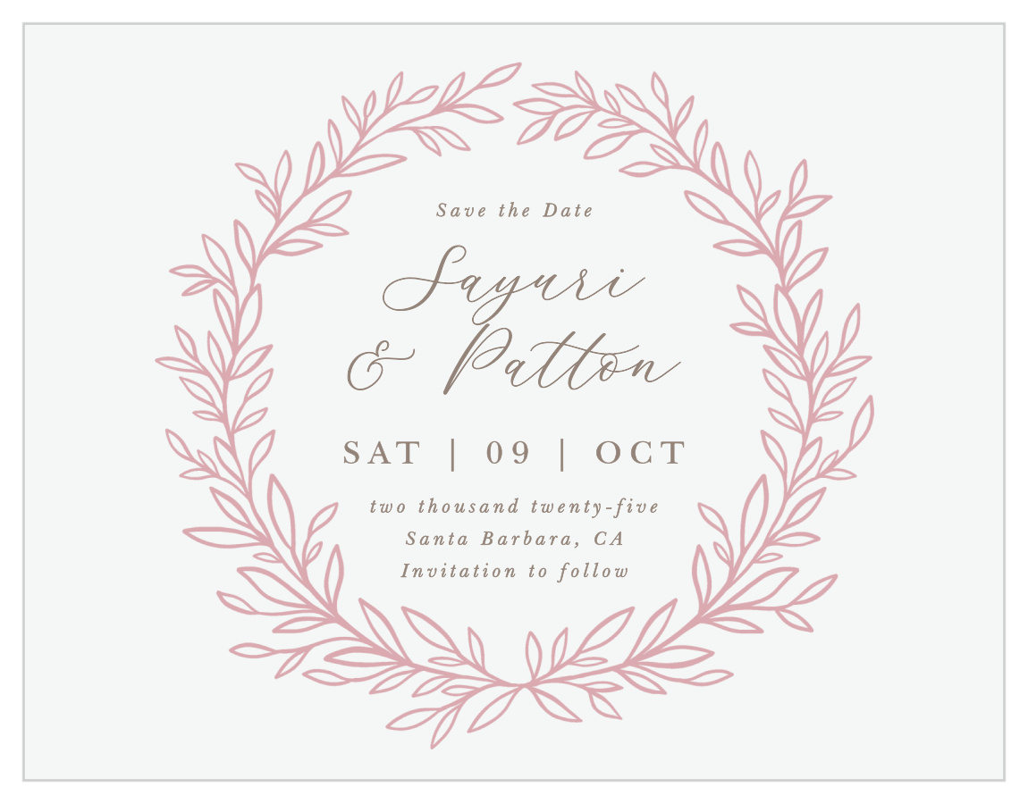 Circled Monogram Save the Date Cards