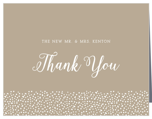 The Confetti Dots Thank You Cards uses beautiful fonts to show your gratitude.