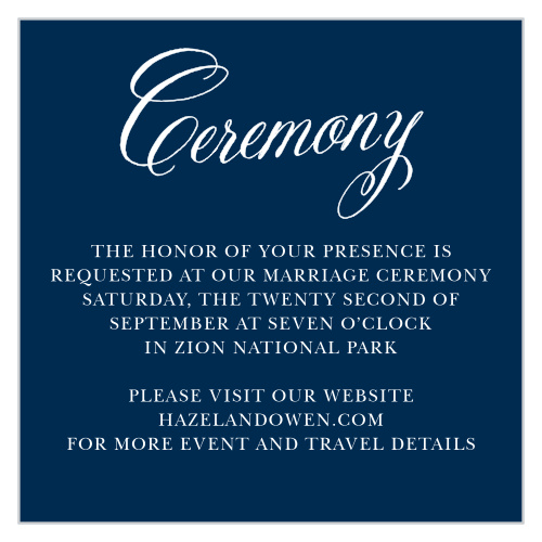 Invite the most important guests to be at your wedding ceremony with the Royal Scrolls Ceremony Cards.