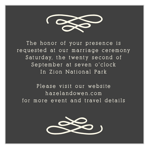 The Whimsical Calligraphy Ceremony Cards are the perfect way to invite the most important guests to be at your wedding ceremony.