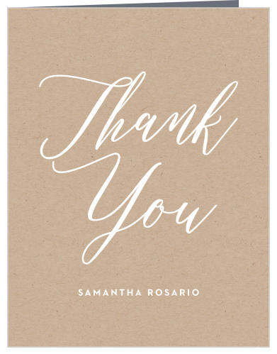 Let your loved ones know how much you appreciated their support with our Kraft Shower Thank You Cards.