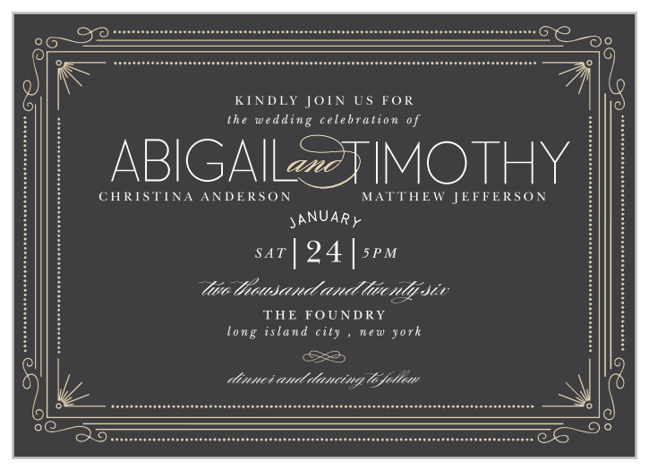 The Stylized Sunbursts Wedding Invitations are a sophisticated choice for your event. 