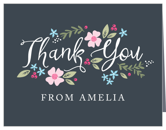 Show your guests gratitude with the lovely Garden Flowers Thank You Cards!