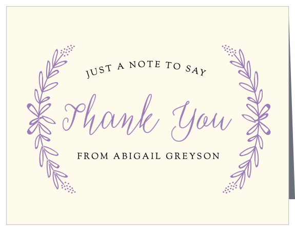 Your guests will be glad they came when they receive the Garden Wreath Thank You Cards! 