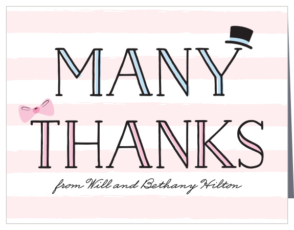 Your guests will be delighted when they receive the Lad or Lady Thank You Cards from you and your new addition!  