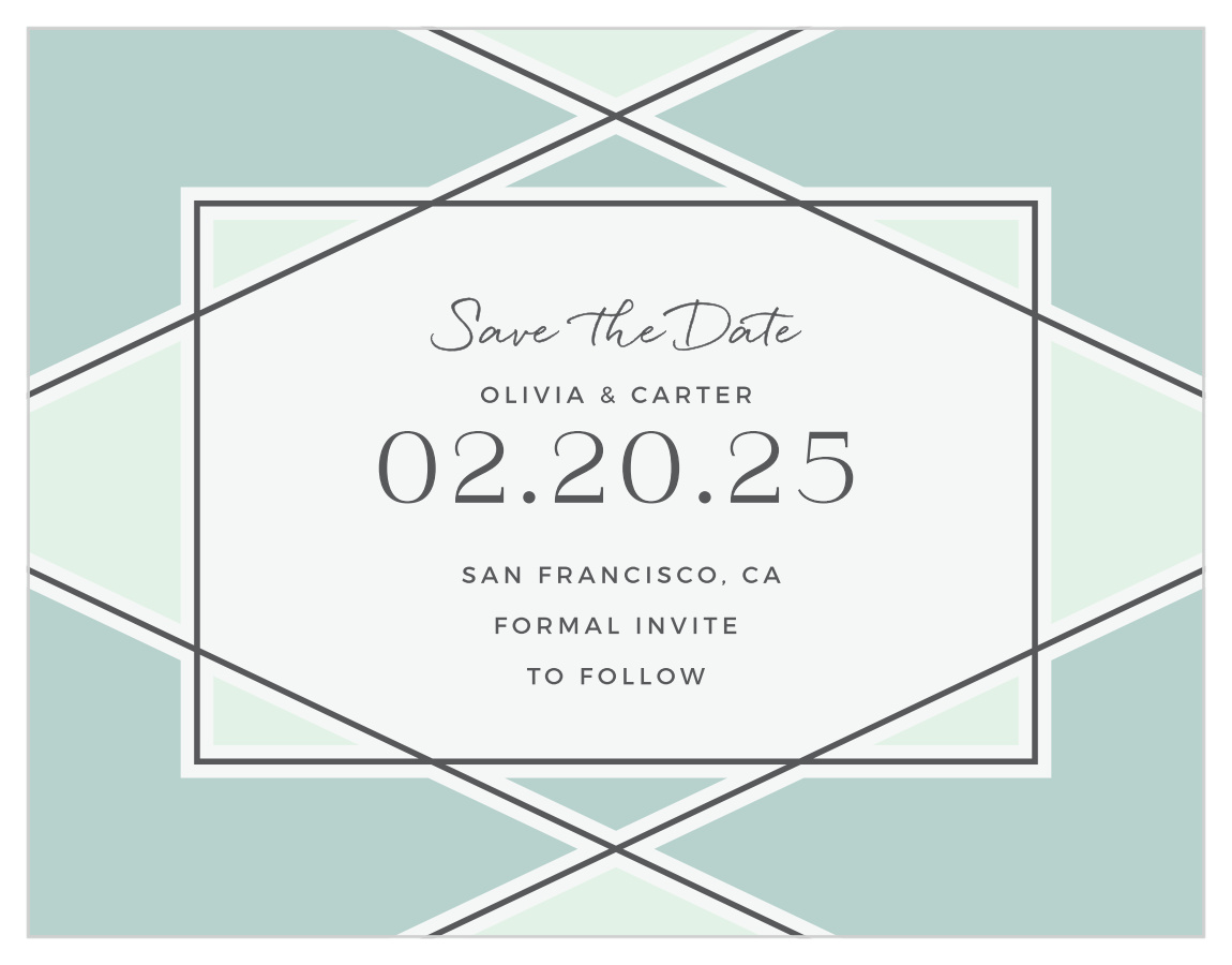Simple Lines Save the Date Cards