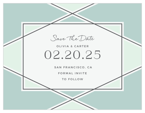 Our Simple Lines Save the Date Cards are sure to have family and friends marking their calendars for your wedding.