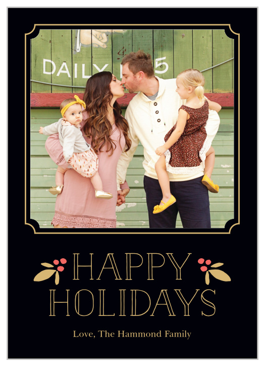Dazzle friends and family this year with the Festively Framed Foil Holiday Cards.