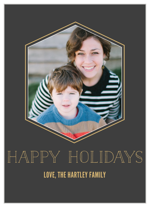 'Tis the season to be merry and contemporary with the Geometric Greetings Foil Holiday Cards.