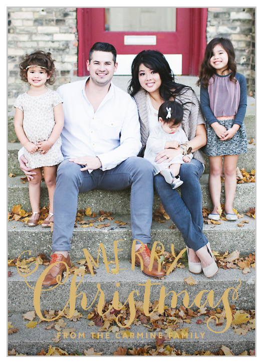 Are you looking for a simple yet chic design to complement your family photo on this year's holiday card?
