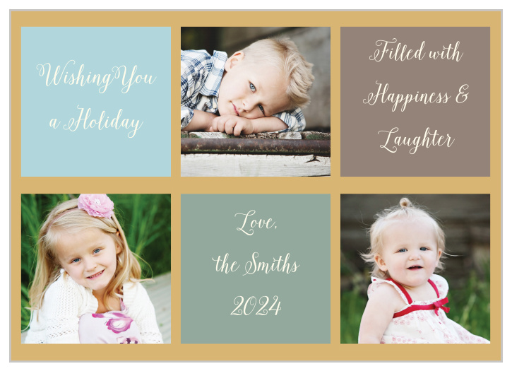 Don't know which pic to pick for your Holiday Cards this year? With the Blocks Wide Foil Holiday Cards, you don't have to choose!