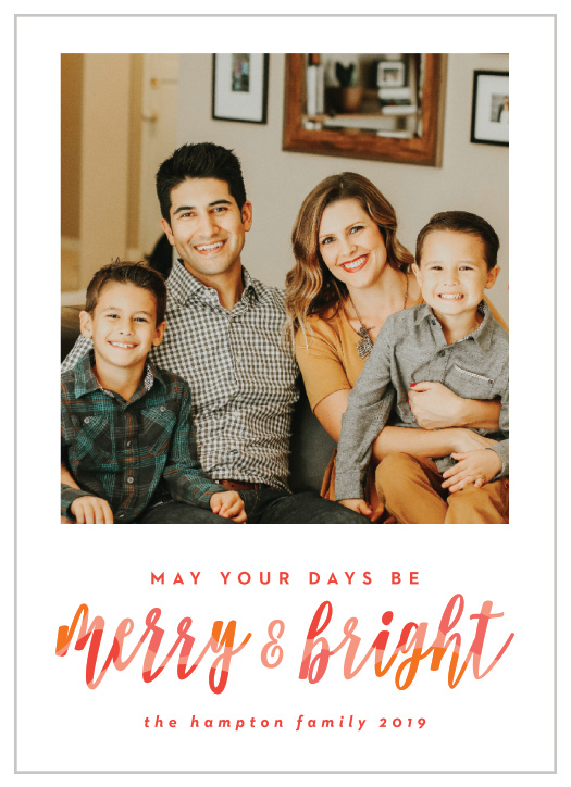 Have fun this holiday season with the Bright and Merry Foil Holiday Cards.