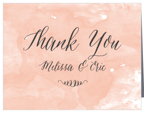 Show your gratitude with the soft elegance of the Watercolor Script Thank You Cards from the Crafty Pie Collection at Basic Invite. 