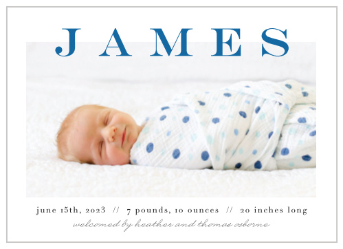 Bold Type Birth Announcements