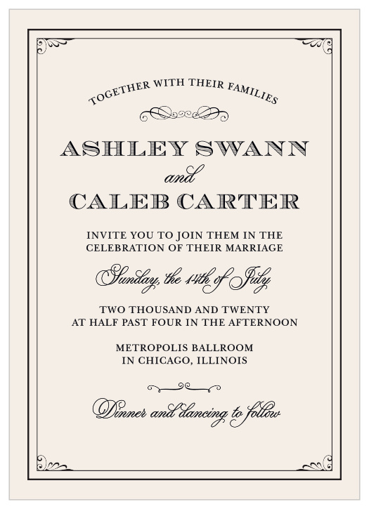 Grand Victorian Save the Date Cards by Basic Invite