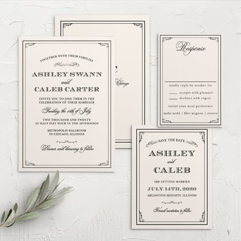 Grand Victorian Wedding Invitations