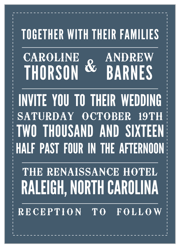 Retro Poster Wedding Invitations