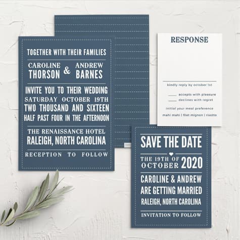 Retro Poster Wedding Invitations