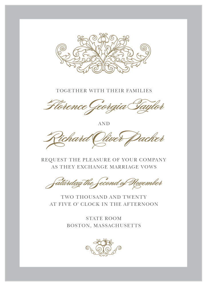 Vintage Damask Wedding Invitations