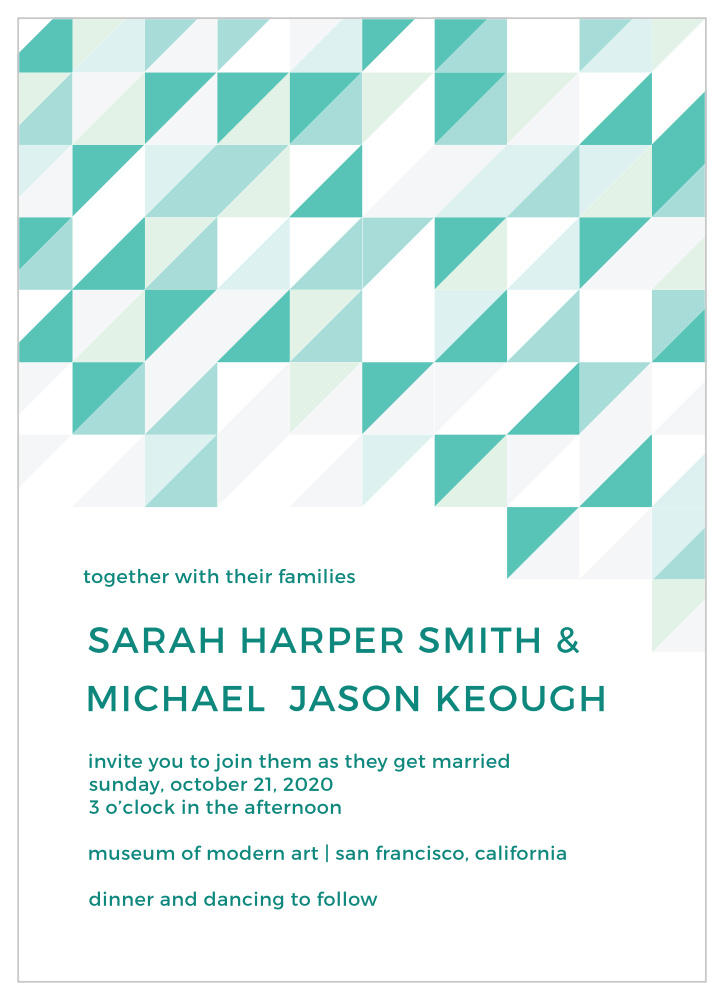 Chic Geometric Wedding Invitations