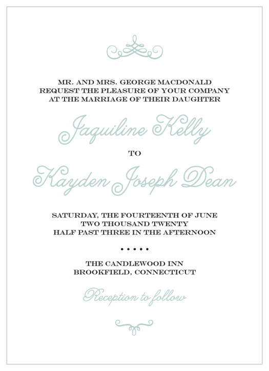 Invite your guests like royalty with the Whimsical Script Wedding Invitations from the Crafty Pie Collection at Basic Invite.