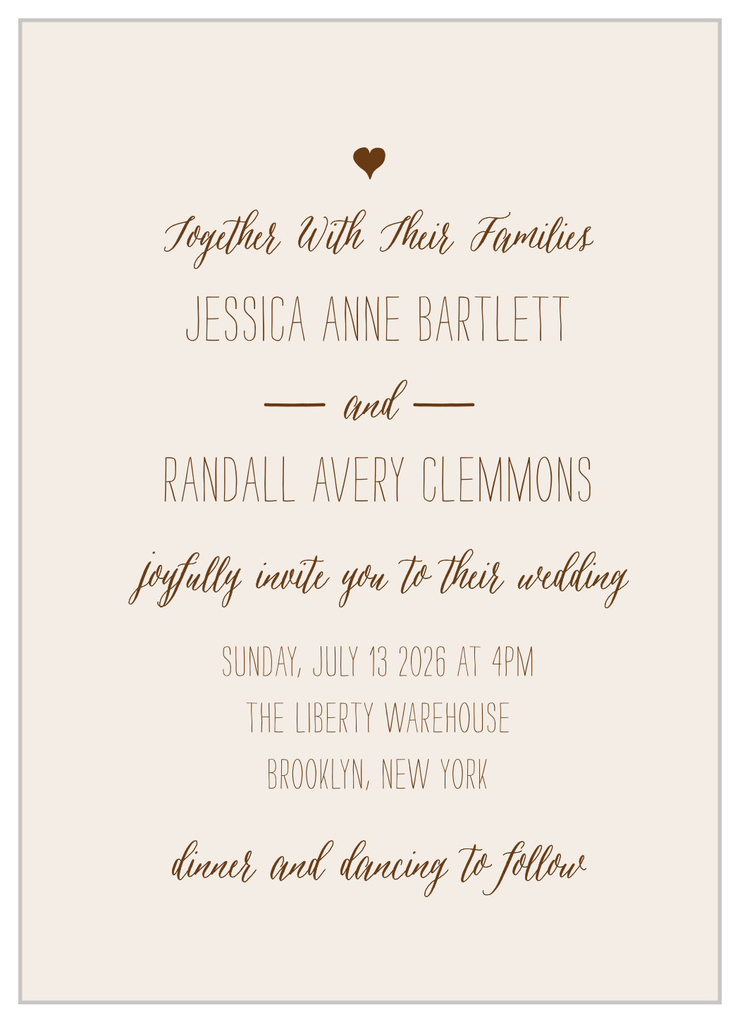 Drawn Together Wedding Invitations