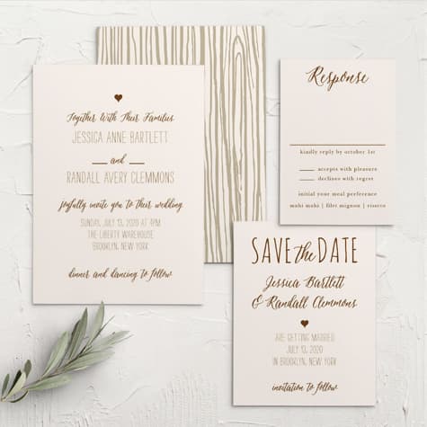 Drawn Together Wedding Invitations