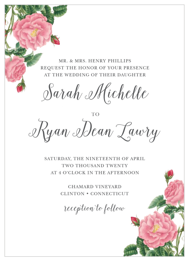 Budding Blooms Wedding Invitations