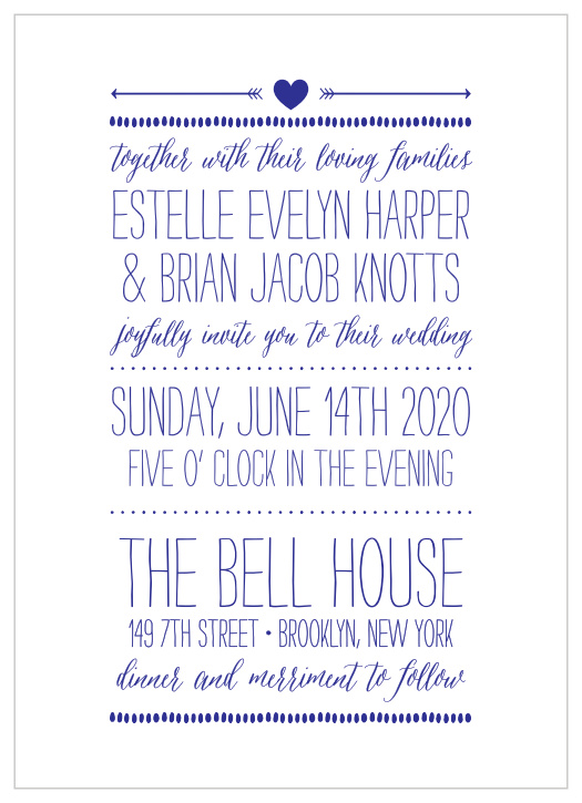 Friends and family will love receiving the Playful Poster Wedding Invitations in the Mail. 