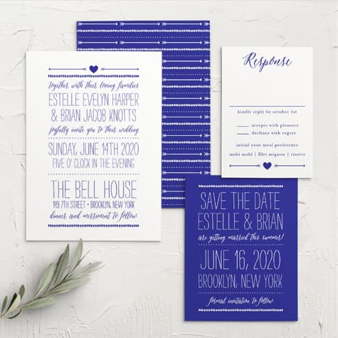 Playful Poster Wedding Invitations