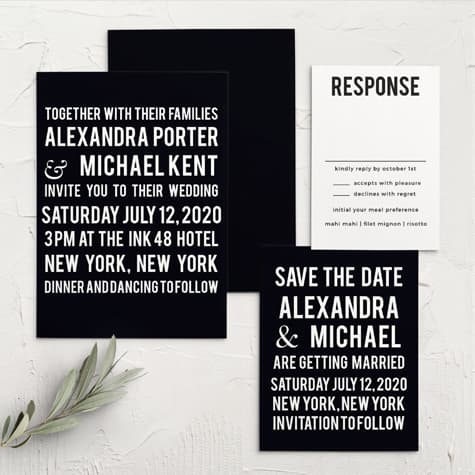 Modern Poster Wedding Invitations
