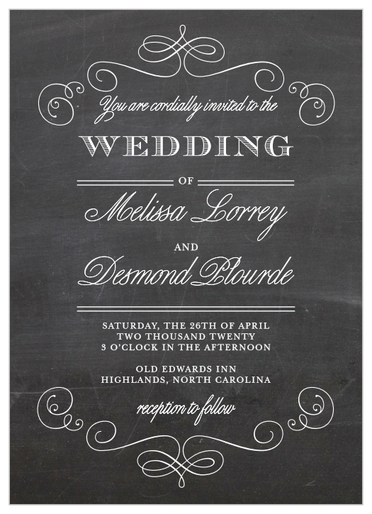 Fancy Chalkboard Save The Date Cards By Basic Invite