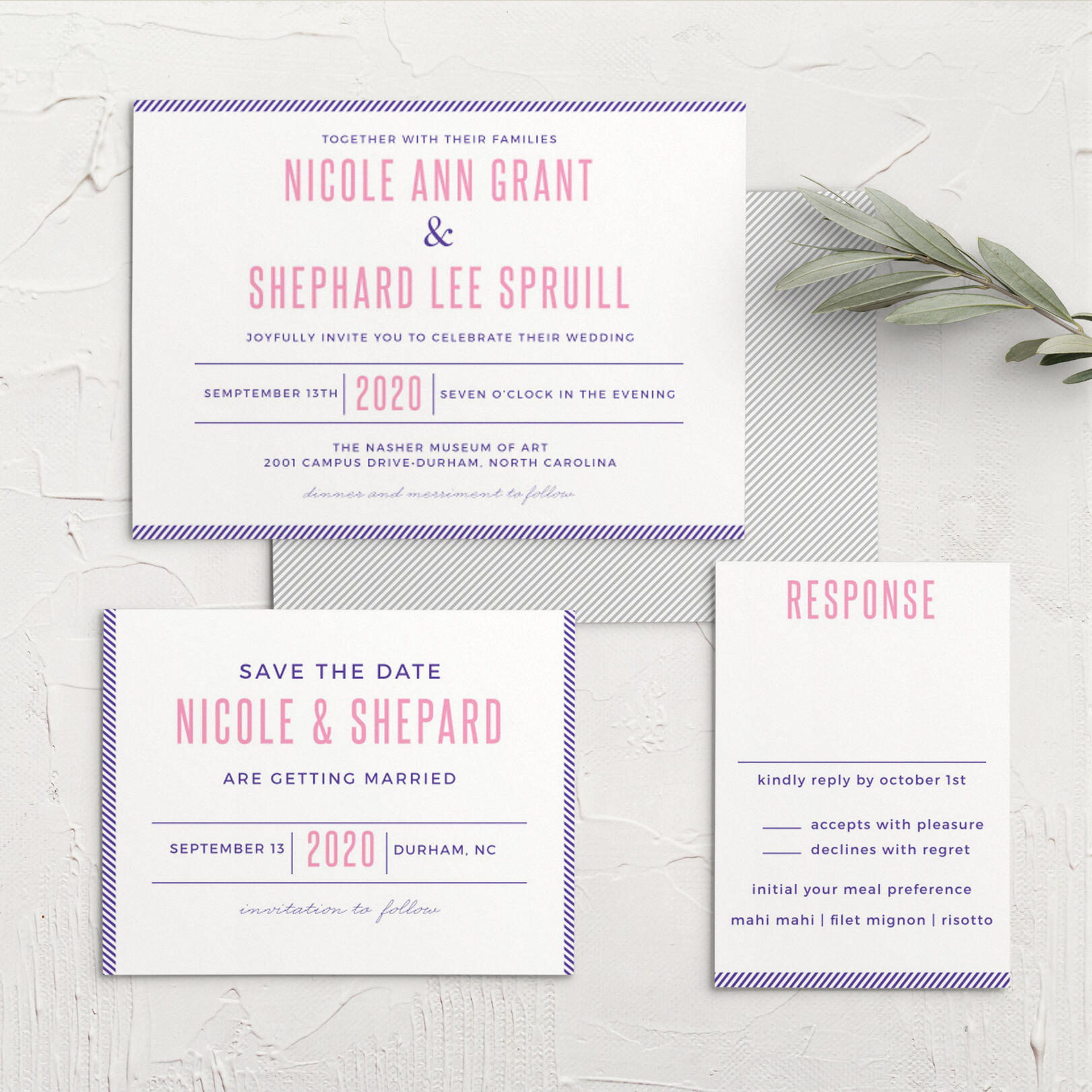 Artful Elegance Wedding Invitations