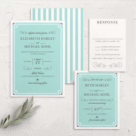 Parisian Chic Wedding Invitations