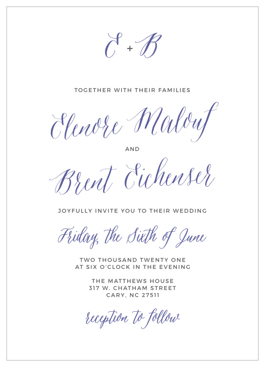 The Rustic Script Wedding Invitations from the Crafty Pie Collection at Basic Invite are an elegant way to invite friends and family to your special day.