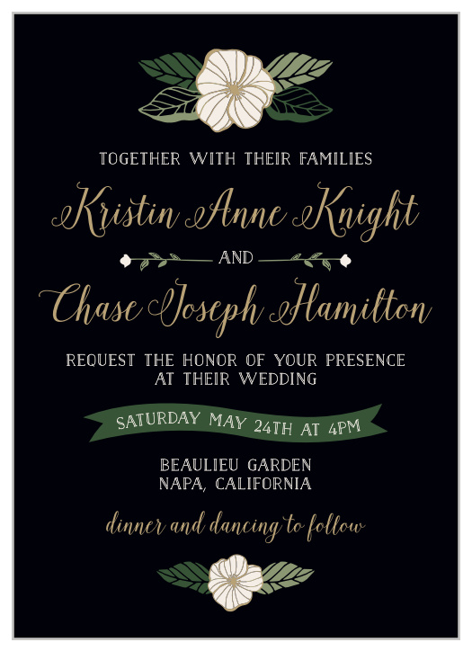 Invite friends and family to your celebration with the sweet charm of the Garden Floral Wedding Invitations from the Crafty Pie Collection at Basic Invite.