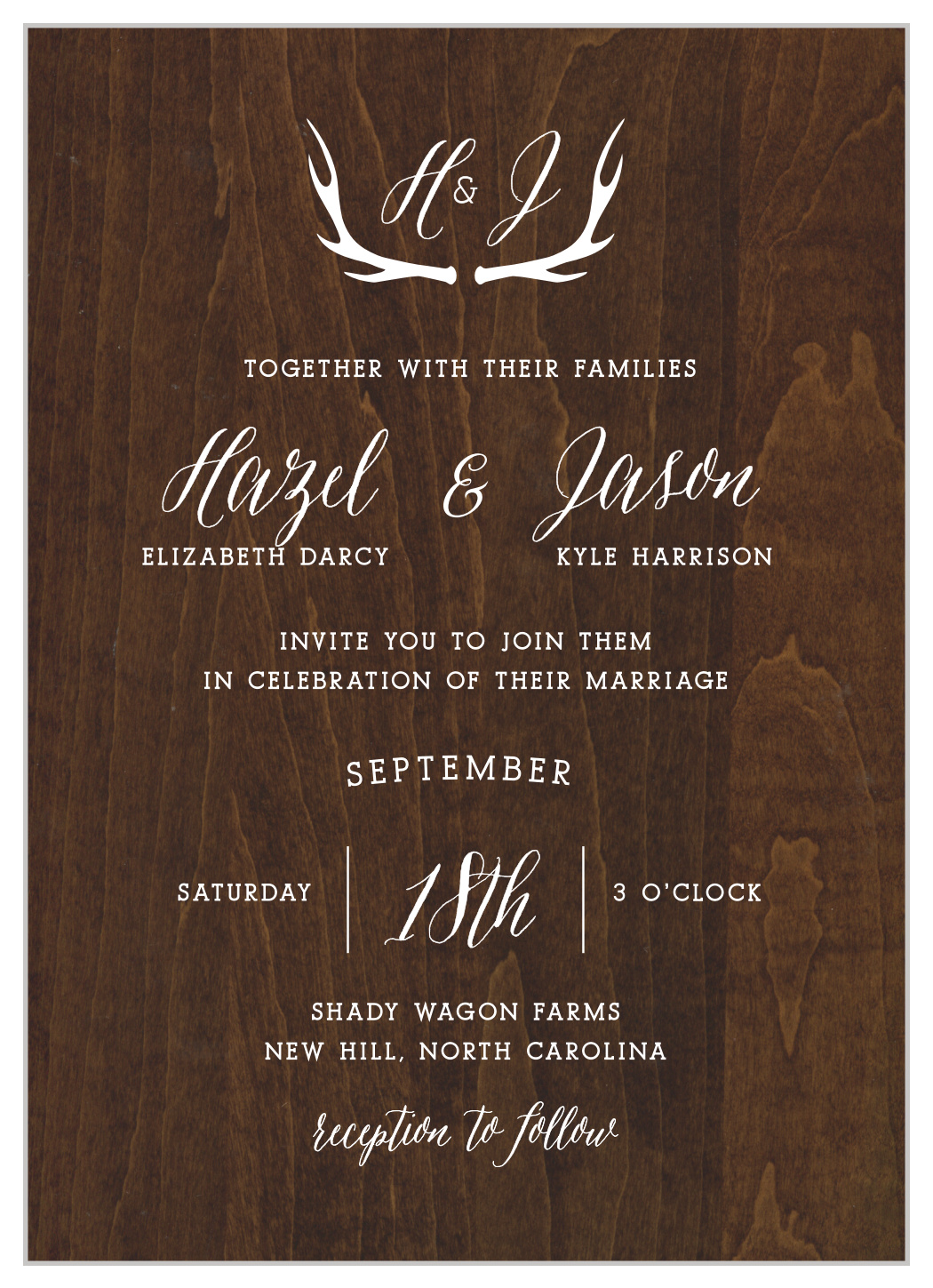 Rustic Wood Wedding Invitations